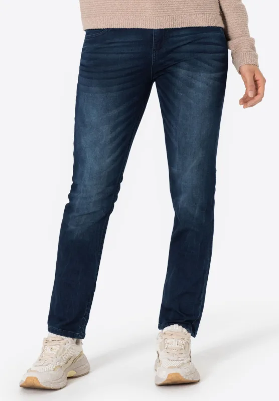 Timezone Damenjeans Slim TahilaTZ baritone blue wash