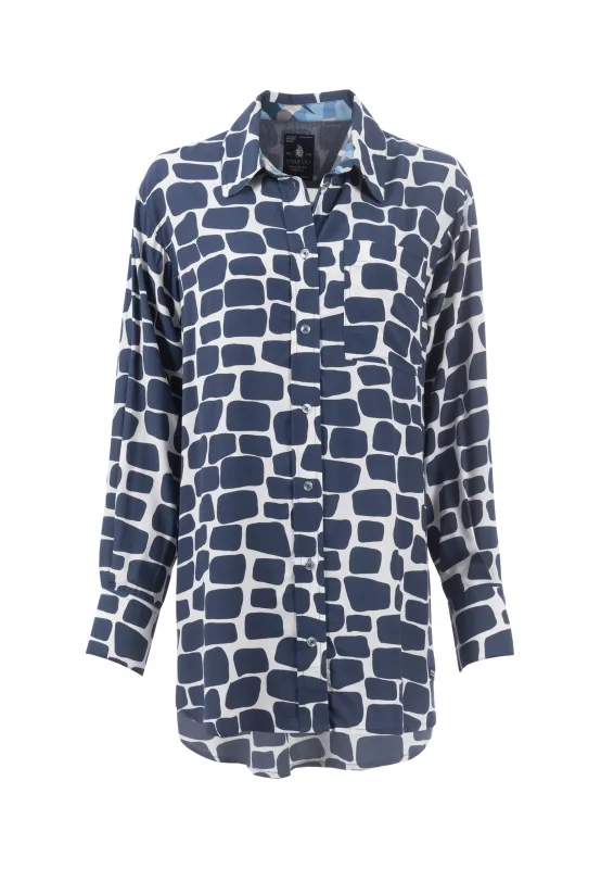 Soquesto Bluse Mattea crown blue