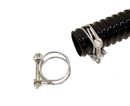 2 Stück Schlauchklemme verzinkt für Spiralschlauch 19-22 mm (3/4")