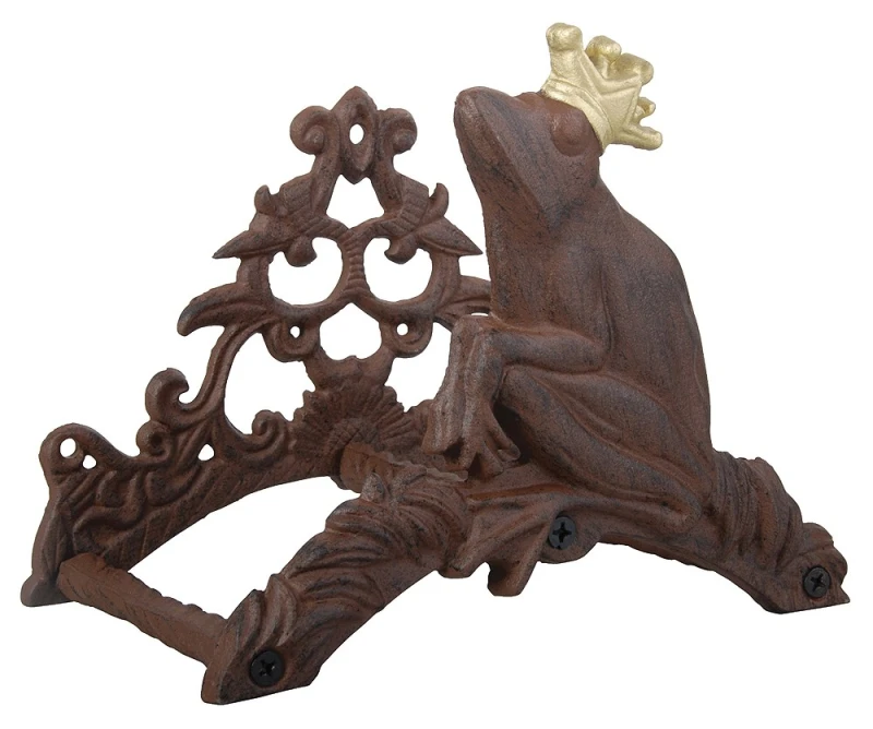 Gartenschlauchhalter Wand Froschkönig Frosch Gusseisen Schlauchhalter Antik-Stil