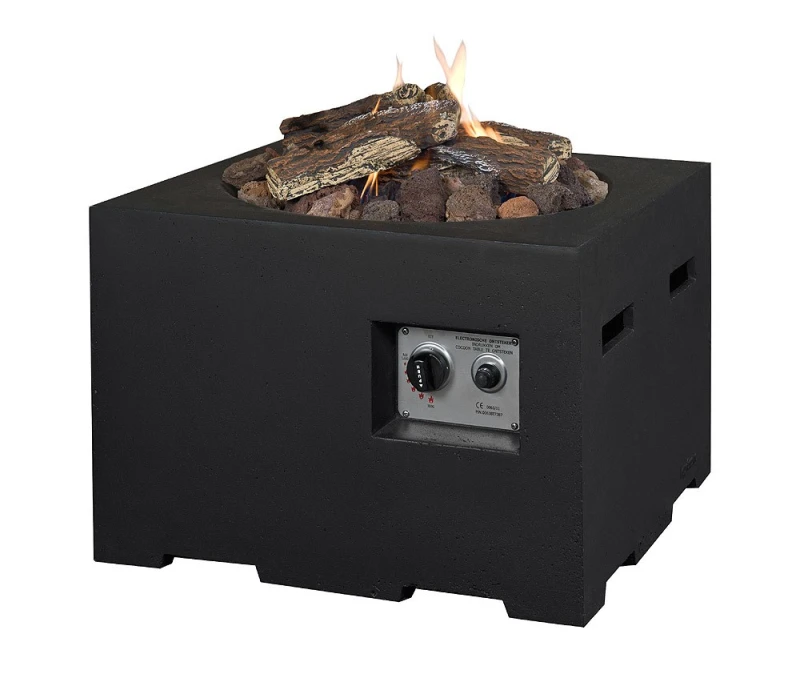 Happy Cocooning Feuertisch quadratisch schwarz 600 x 600 mm