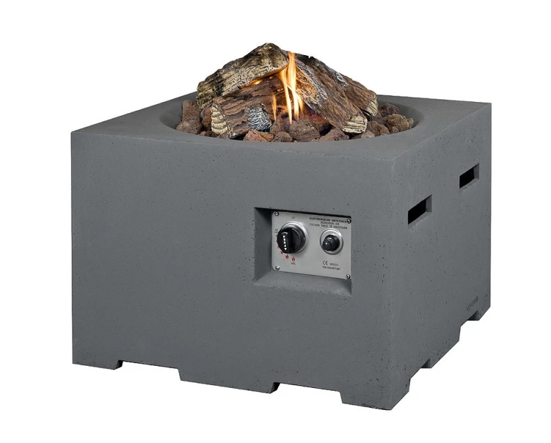 Happy Cocooning Feuertisch quadratisch grau 600 x 600 mm