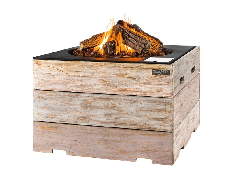 Happy Cocooning Feuertisch NICE & NASTY quadratisch grau 760 x 760 x 460 mm