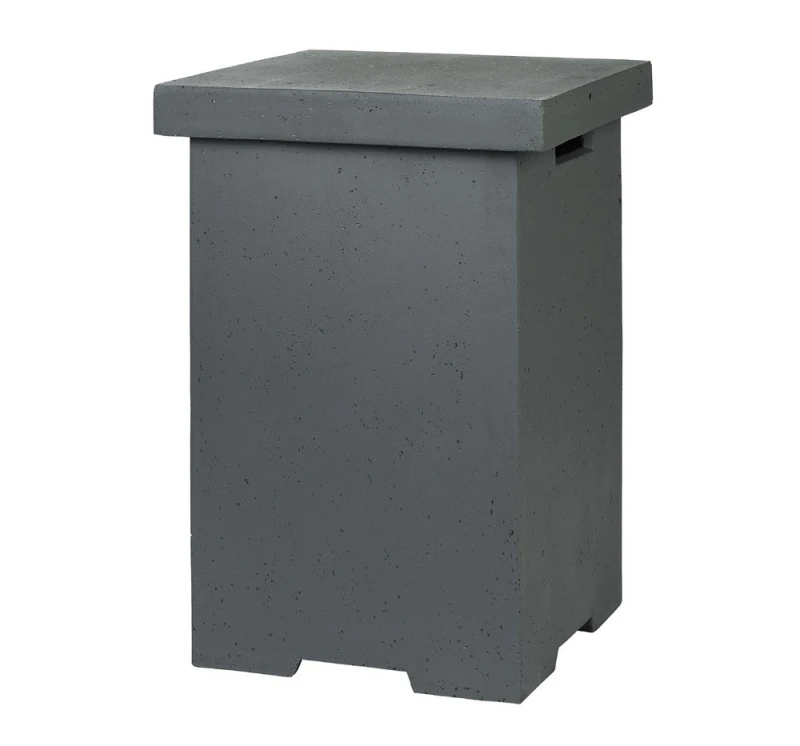 Happy Cocooning Beistelltisch für Gasflasche grau 410 x 410 x 620 mm