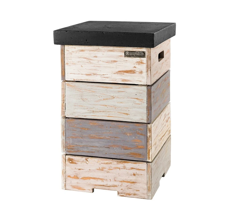 Happy Cocooning Beistelltisch NICE & NASTY für Gasflasche schwarz 410 x 410 x 620 mm