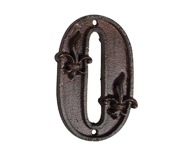 Hausnummer Zahl 0 Null Antik-Stil Gusseisen H12cm