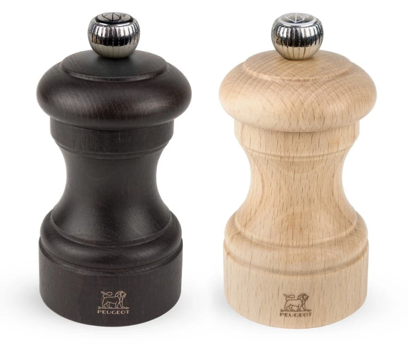 Peugeot Bistro Duo Pfeffermühle & Salzmühle Holz Schoko Natur 10cm