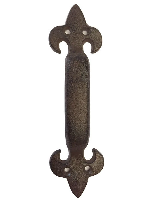 Rustikaler Griff Lilie Gusseisen für Tür Schrank Schublade Antik-Braun 18cm
