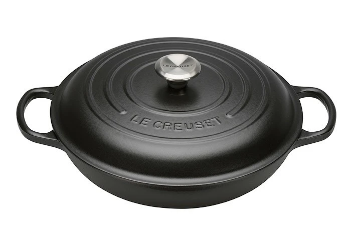 Le Creuset Gourmet-Profitopf Gusseisen Schwarz 26cm