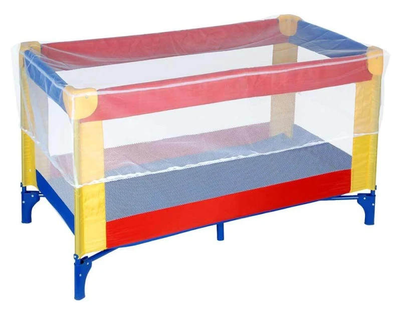 Moskitonetz für Babybett Reisebett Insektenschutz Kinderbett Weiß 130x70cm