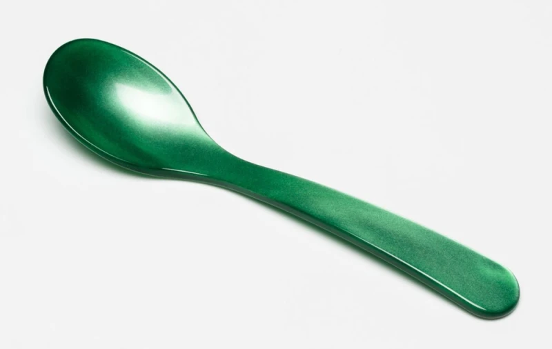 G.F. Heim Söhne Eierlöffel Acrylglas Perlmutt Optik Moos Grün