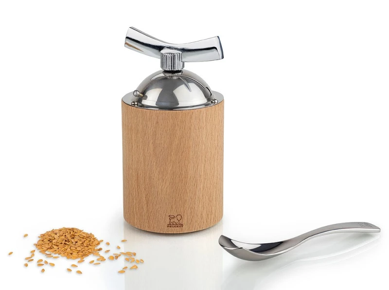 Peugeot Isen Leinsamenmühle Kornmühle Holz Natur 13cm