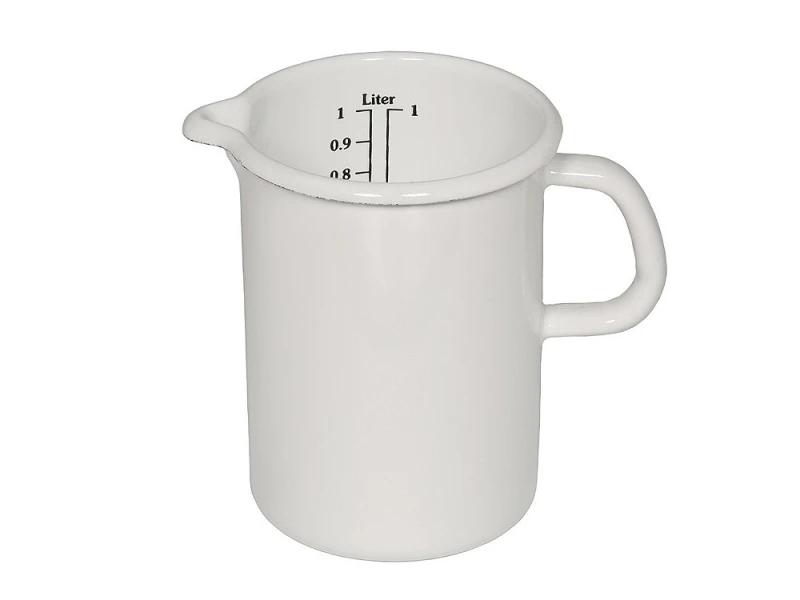 Riess Küchenmaß Emaille Messbecher Weiß 10cm