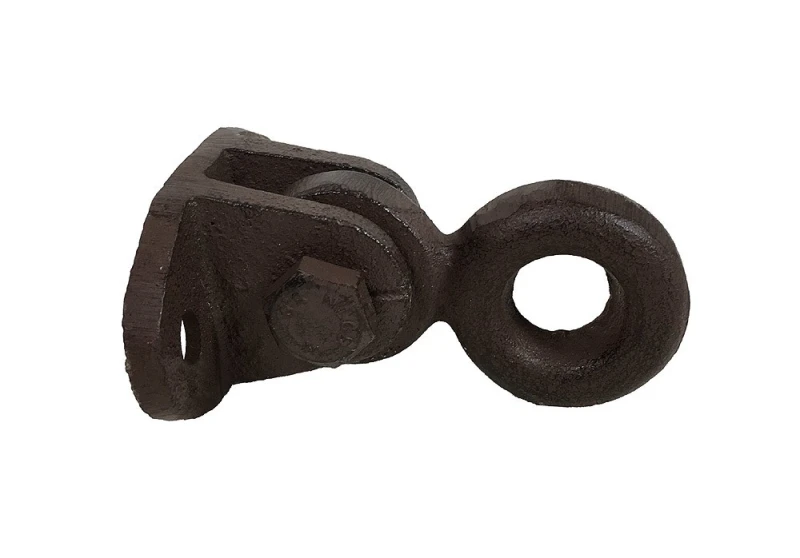 Mauerring Befestigungsring Anbindering Wandring Gusseisen Antik-Stil Braun