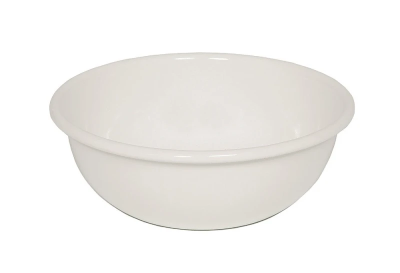 Riess Obst und Salatschüssel Emaille Weiß 26cm