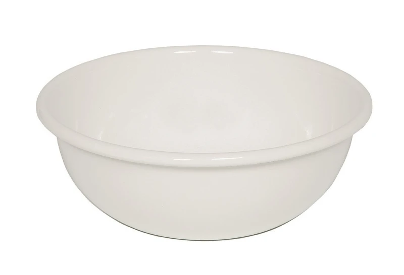 Riess Obst und Salatschüssel Emaille Weiß 30cm