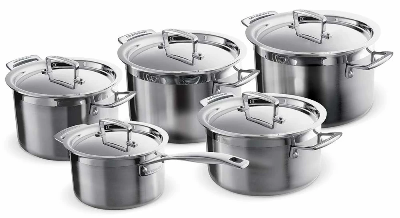 Le Creuset 3-Ply Profi-Topfset 5-teilig Edelstahl