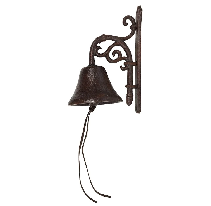 Türglocke Nostalgie Glocke Gusseisen Braun Antik Stil Landhaus 48cm