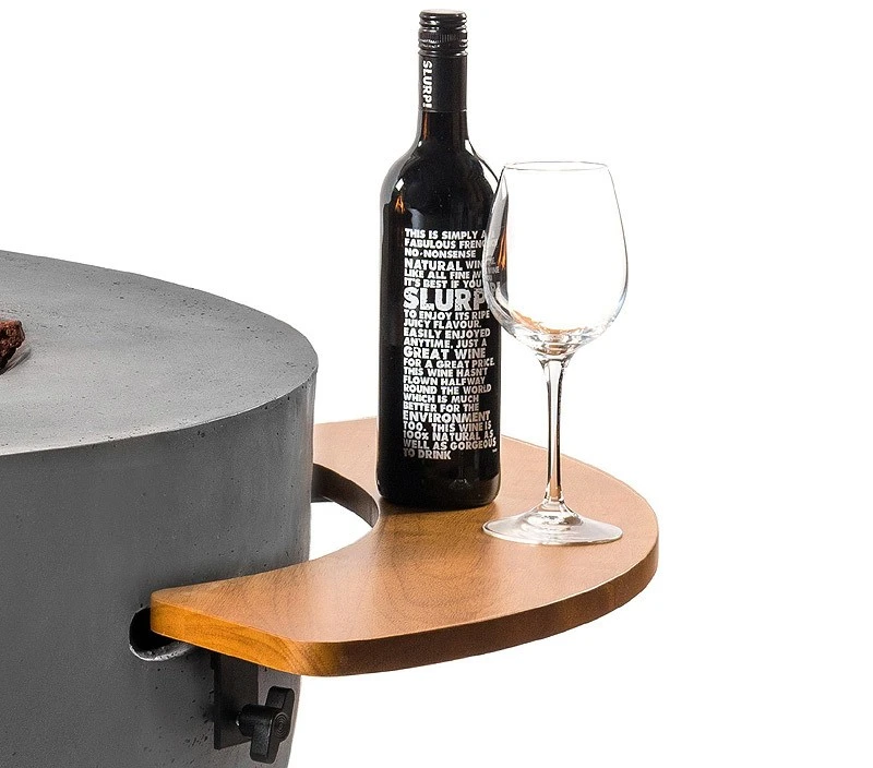 Happy Cocooning Seitentische Holz Ablage für Feuertisch Cone Rund