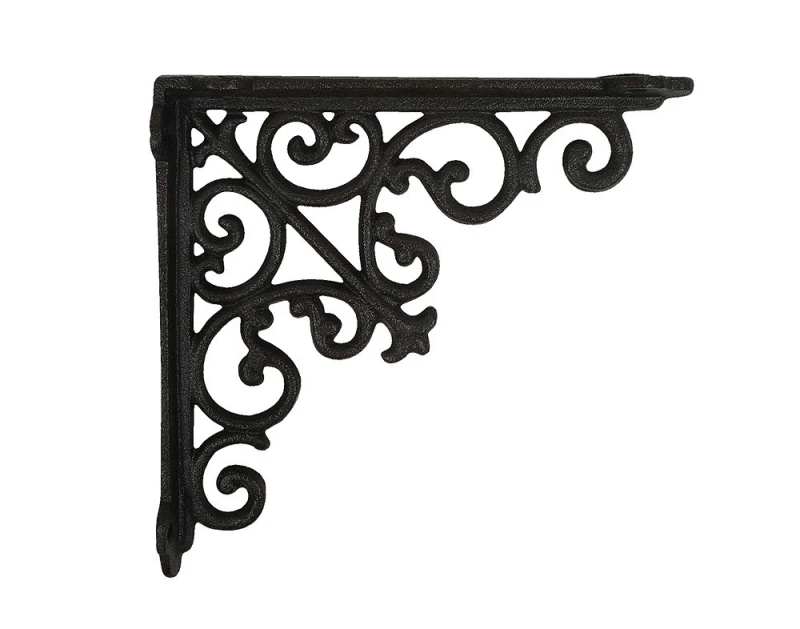 Regalträger Rustikal Regalhalter Regalwinkel Gusseisen Schwarz 18x18cm