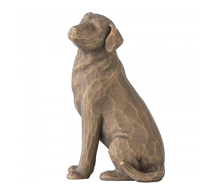 Willow Tree Figur - Love my Dog - Hundefigur sitzend Dunkelbraun