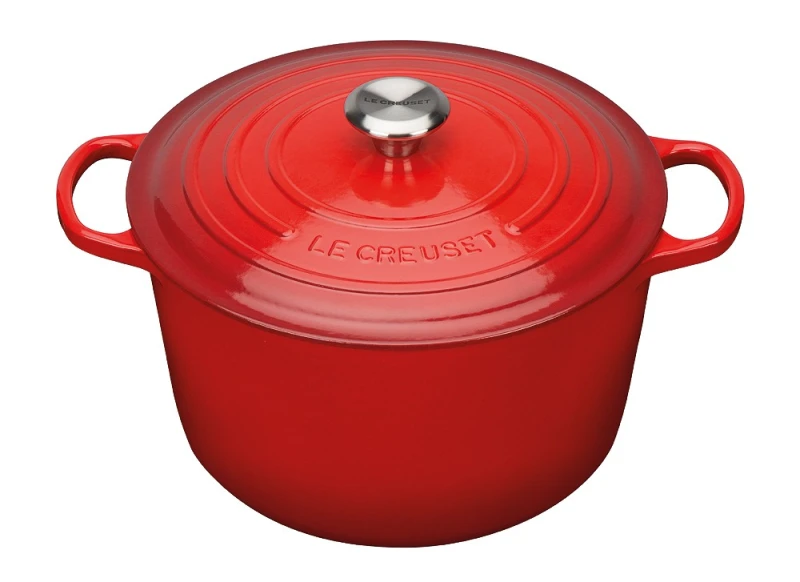 Le Creuset Bräter Signature Rund Hoch Gusseisen Kirschrot 24cm