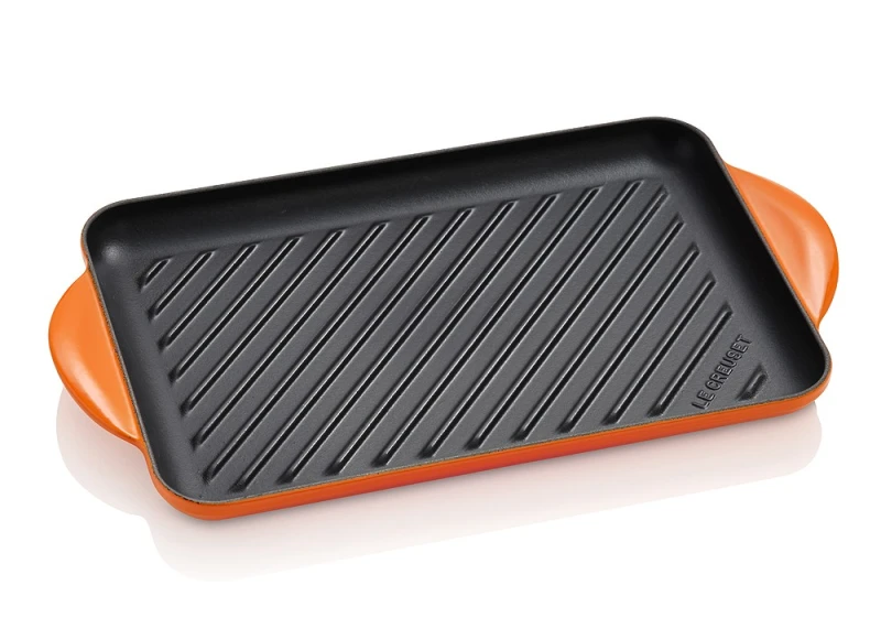 Le Creuset Grillplatte Rechteckig Gusseisen Ofenrot 32cm