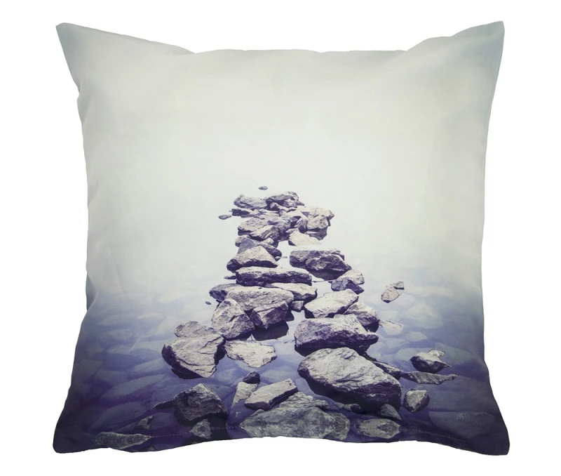 Outdoor Kissen Ufer Meer Steine Natur Gartenkissen Wasserabweisend 40x40cm