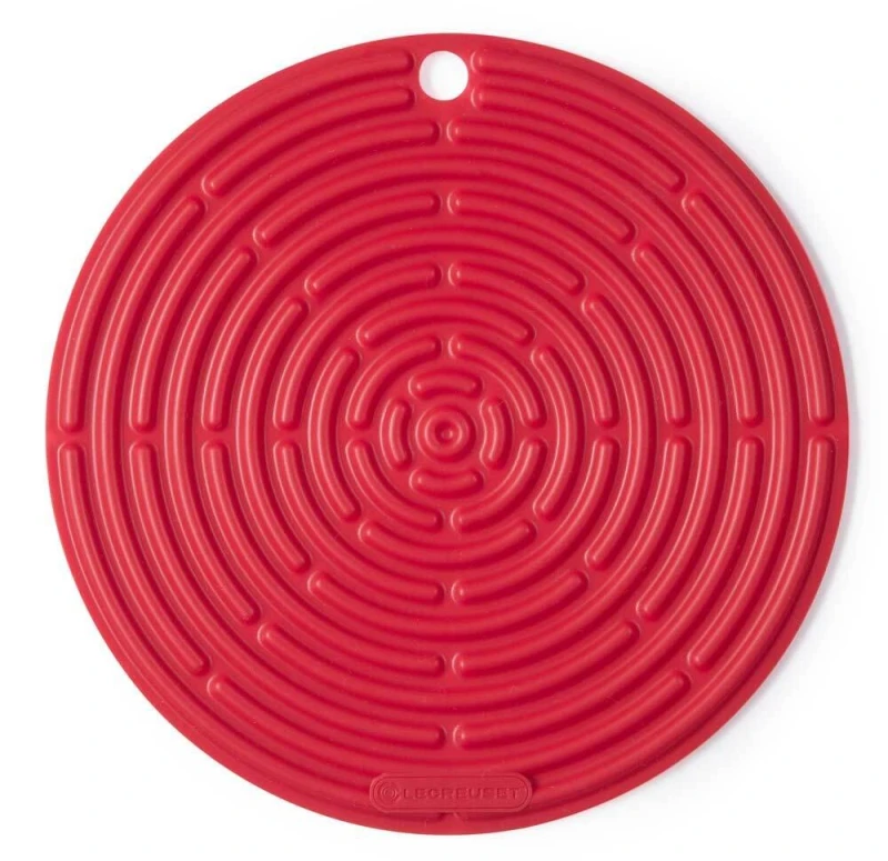 Le Creuset Topflappen Rund Silikon Kirschrot