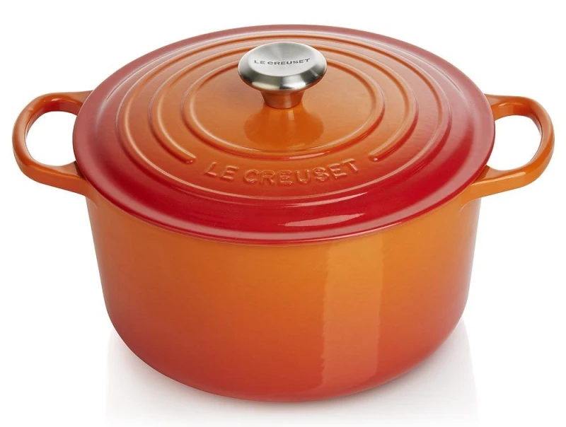 Le Creuset Bräter Signature Rund Hoch Gusseisen Ofenrot 24cm
