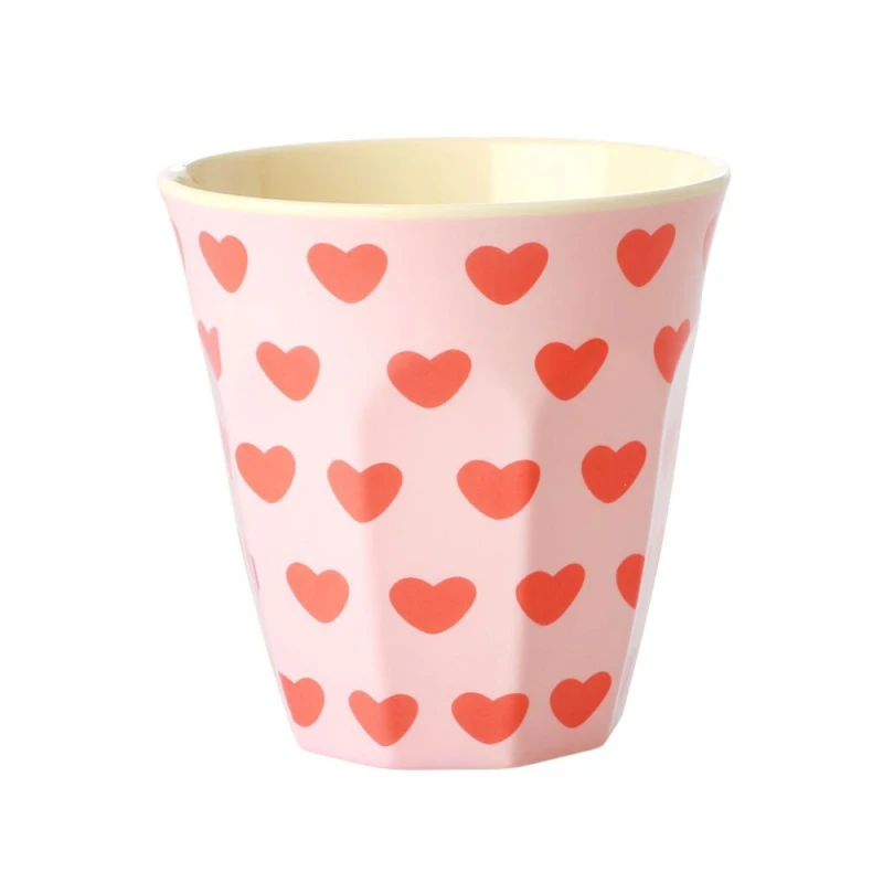 Rice Melamin Becher Sweet Hearts Print Herzenmuster Medium