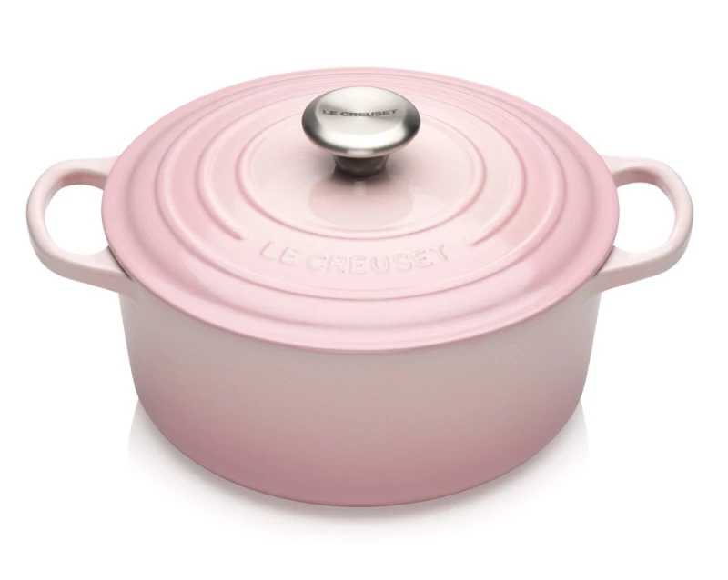 Le Creuset Bräter Signature Rund Gusseisen Shell Pink 24cm