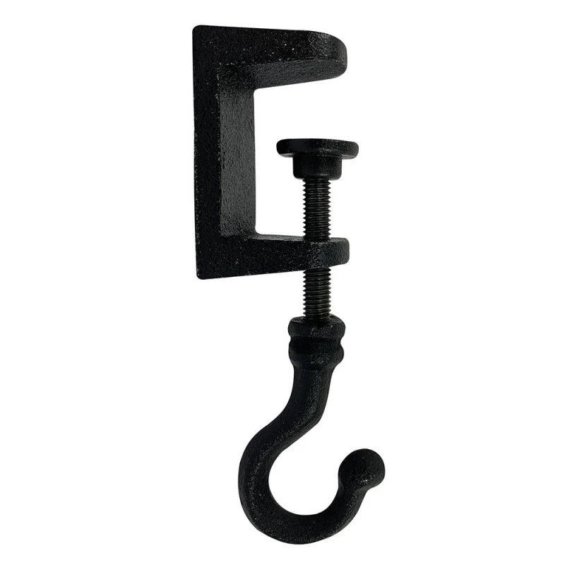 Klemmhaken Befestigungshaken Schraubzwinge Haken Gusseisen Schwarz Antik-Stil