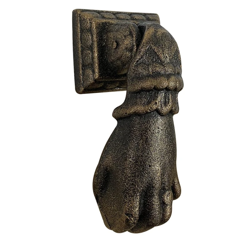 Türklopfer Hand Faust Nostalgie Klassiker Gusseisen Bronze-Optik Antik-Stil