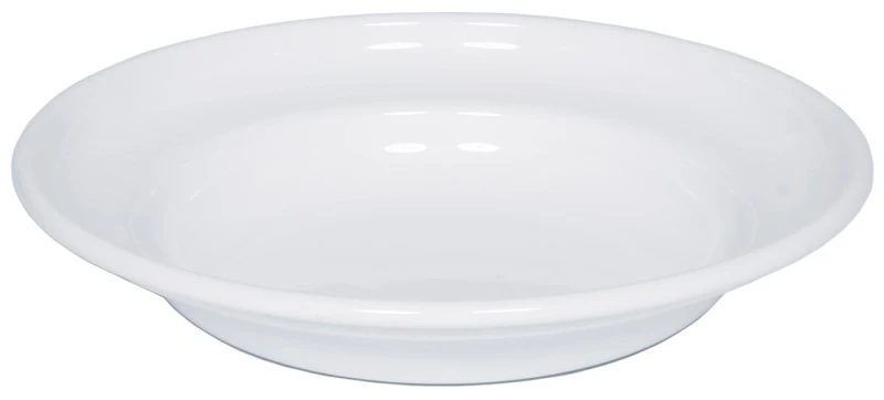 Riess Teller Tief Emaille Weiß Suppenteller Campingteller 22cm