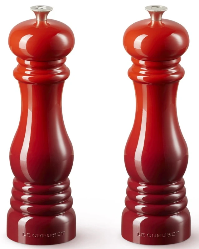Le Creuset Mühlen Set Kirschrot Salz- & Pfeffermühle 21cm