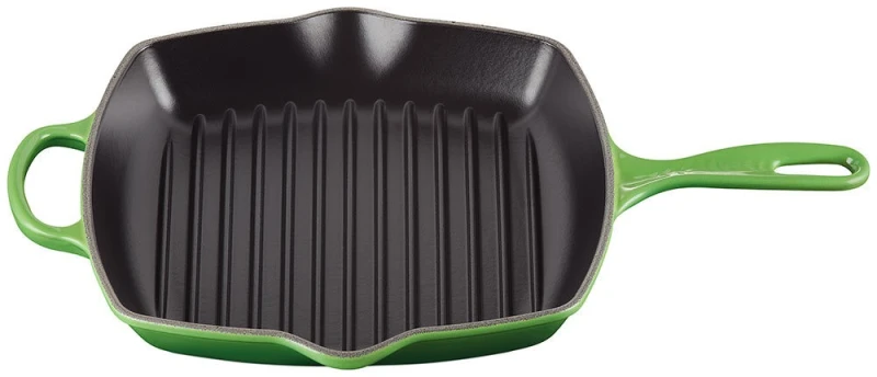 Le Creuset Grillpfanne Quadrat Signature Gusseisen Bamboo Green 26cm
