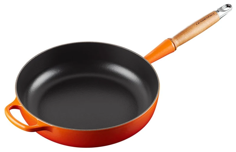 Le Creuset Sautepfanne Signature Gusseisen Holzgriff Ofenrot 28cm