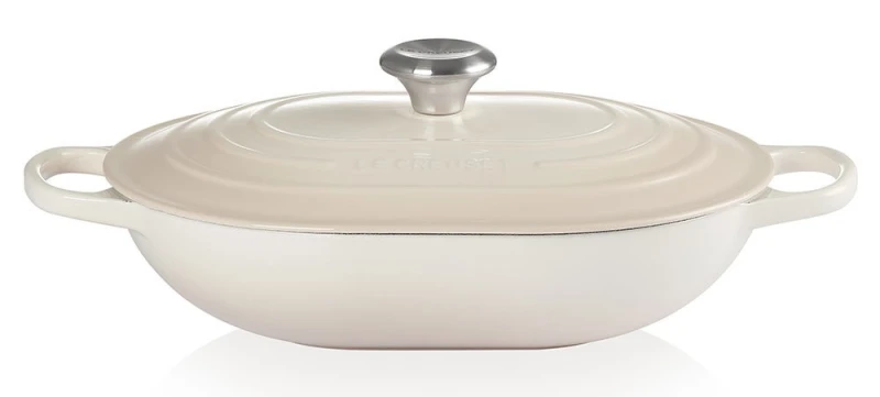Le Creuset Oblong Signature Gusseisen Meringue 31cm