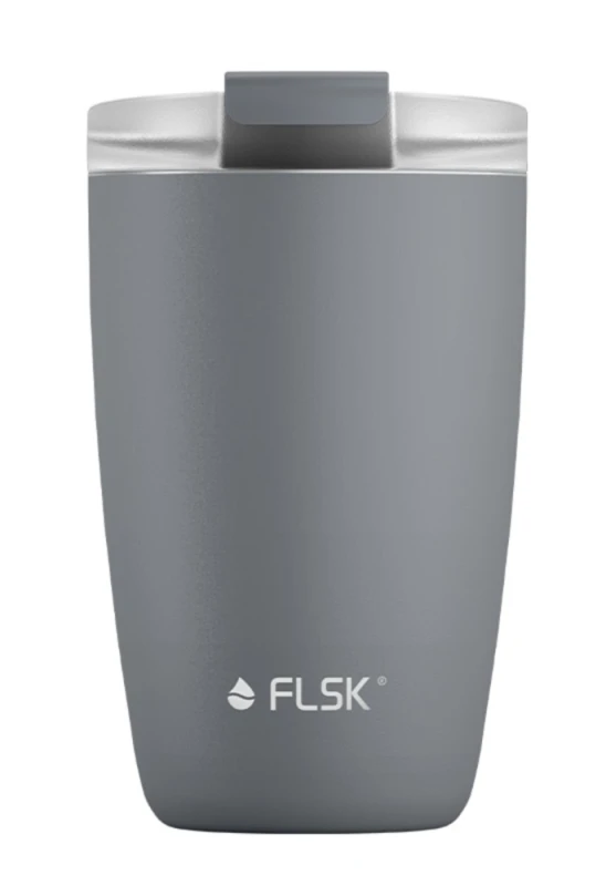 FLSK CUP Kaffeebecher Stone Grau Coffee to go-Becher 350 ml
