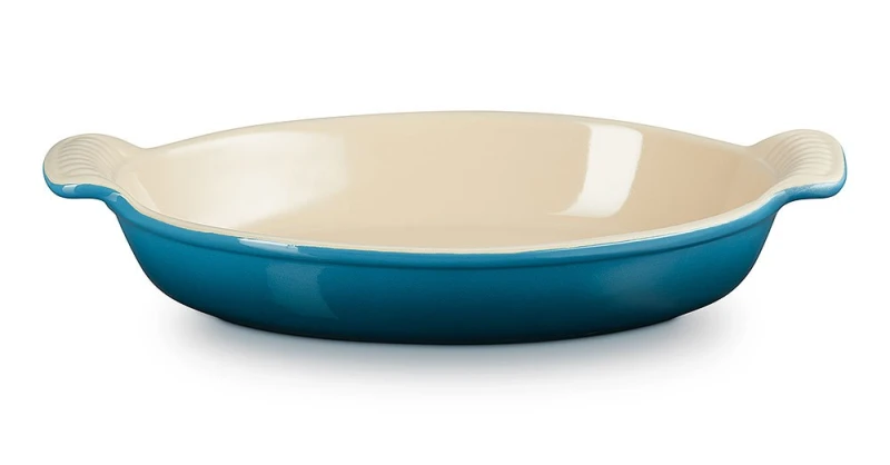 Le Creuset Auflaufform Tradition Oval Steinzeug Deep Teal Petrol 28cm