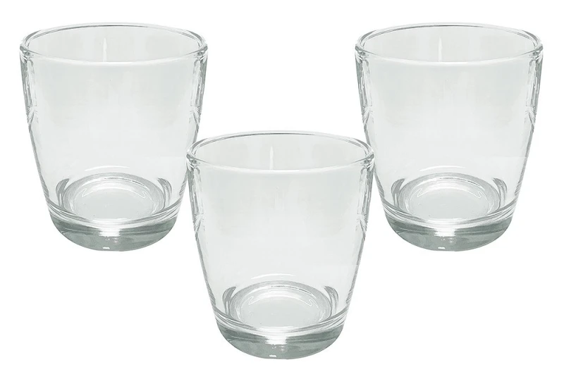 Windlicht Set Teelichtglas Kerzenglas 3 Stück Teelichthalter Zylinder Ø 11,5cm
