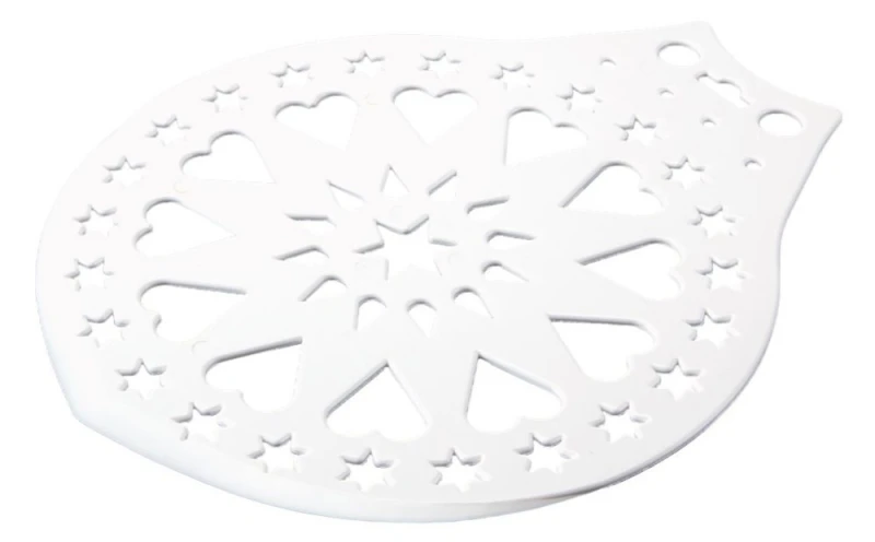 Städter Kuchenheber & Verzierschablone 28cm Weiß Kunststoff