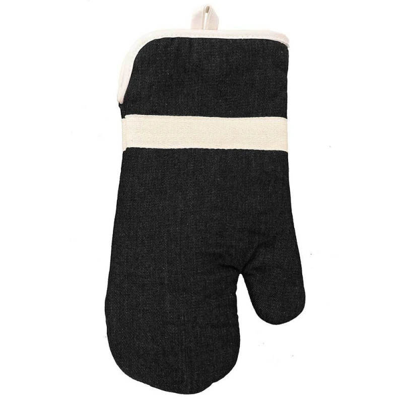 Ofenhandschuh Jennie Schwarz Baumwolle Topfhandschuh Topflappen 18x33cm