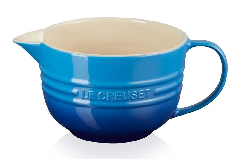 Le Creuset Rührschüssel mit Henkel Steinzeug Azure Blau