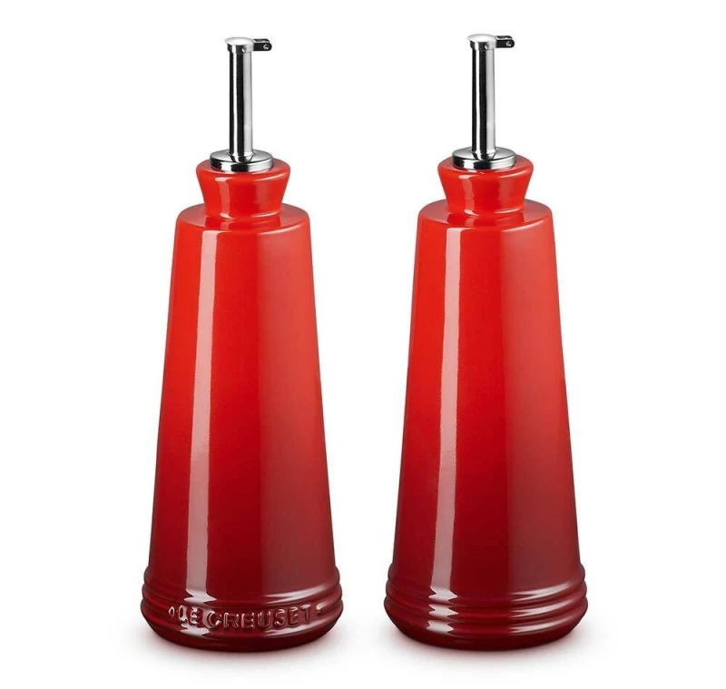 Le Creuset Essig und Öl Set Steinzeug Kirschrot