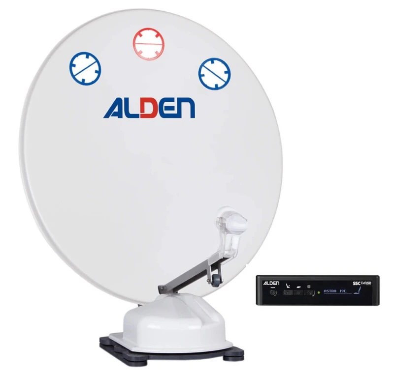 Alden ORBITER 85 HD weiß mit S.S.C. Steuermodul SINGLE LNB
