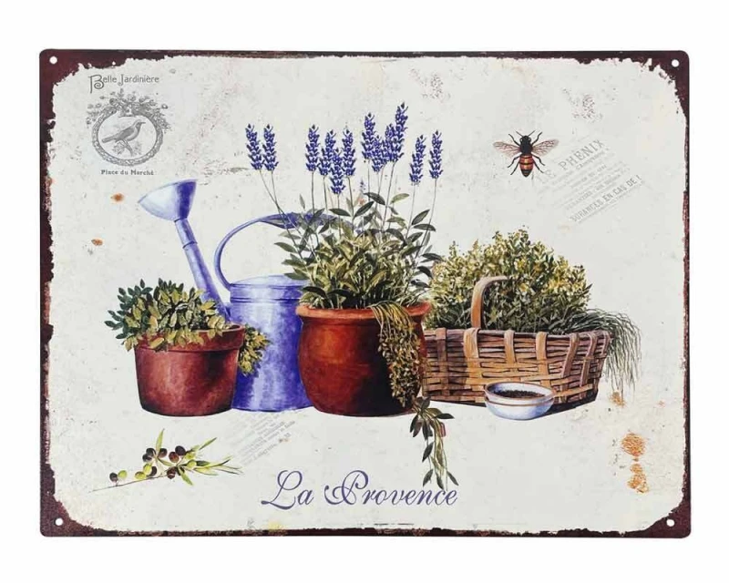 Blechschild Lavender La Provence Dekoschild Lavendel Nostalgie 25x33cm