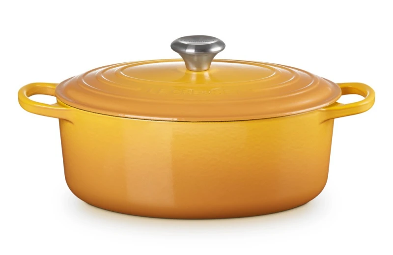 Le Creuset Bräter Signature Oval Gusseisen Nectar Gelb 31 cm