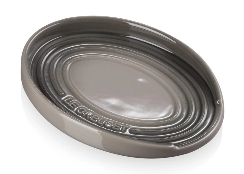 Le Creuset Kochlöffelablage Oval Kochlöffelhalter Steinzeug Flint Grau